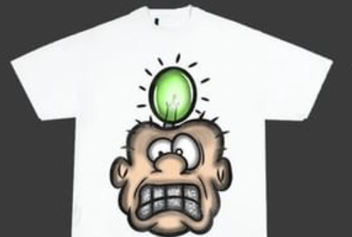 Surrealism Cropped Tee Green