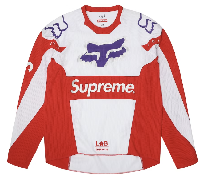 Supreme Fox Racing Moto Jersey Top Red Pre-Owned