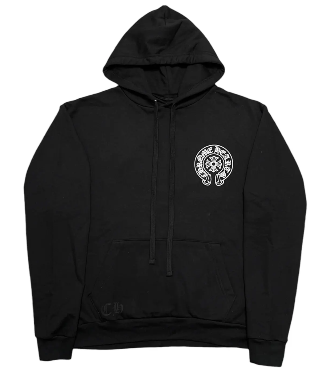 Chrome Hearts Miami Hoodie Horseshoe Logo Black Pre-Owned