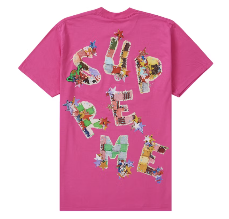 Supreme Patchwork Tee Fuchsia