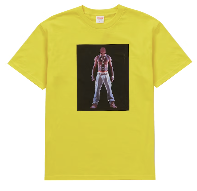 Supreme Tupac Hologram Tee Yellow