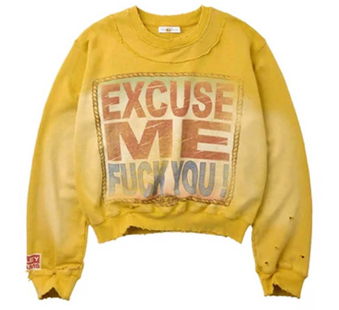 VALE FOREVER EXCUSE ME YELLOW CREWNECK