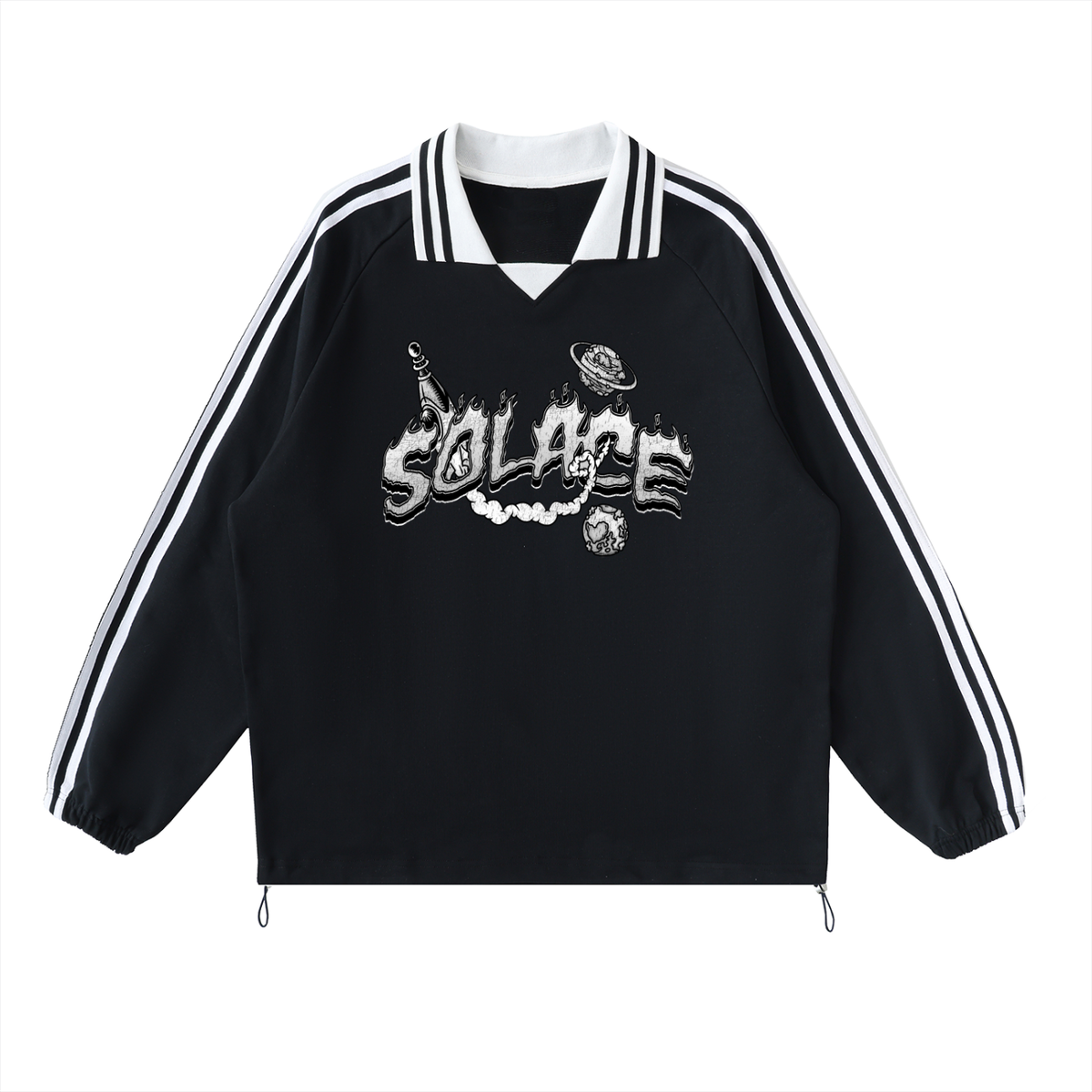 Solace Space Collared Pullover Black
