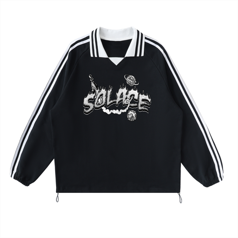 Solace Space Collared Pullover Black