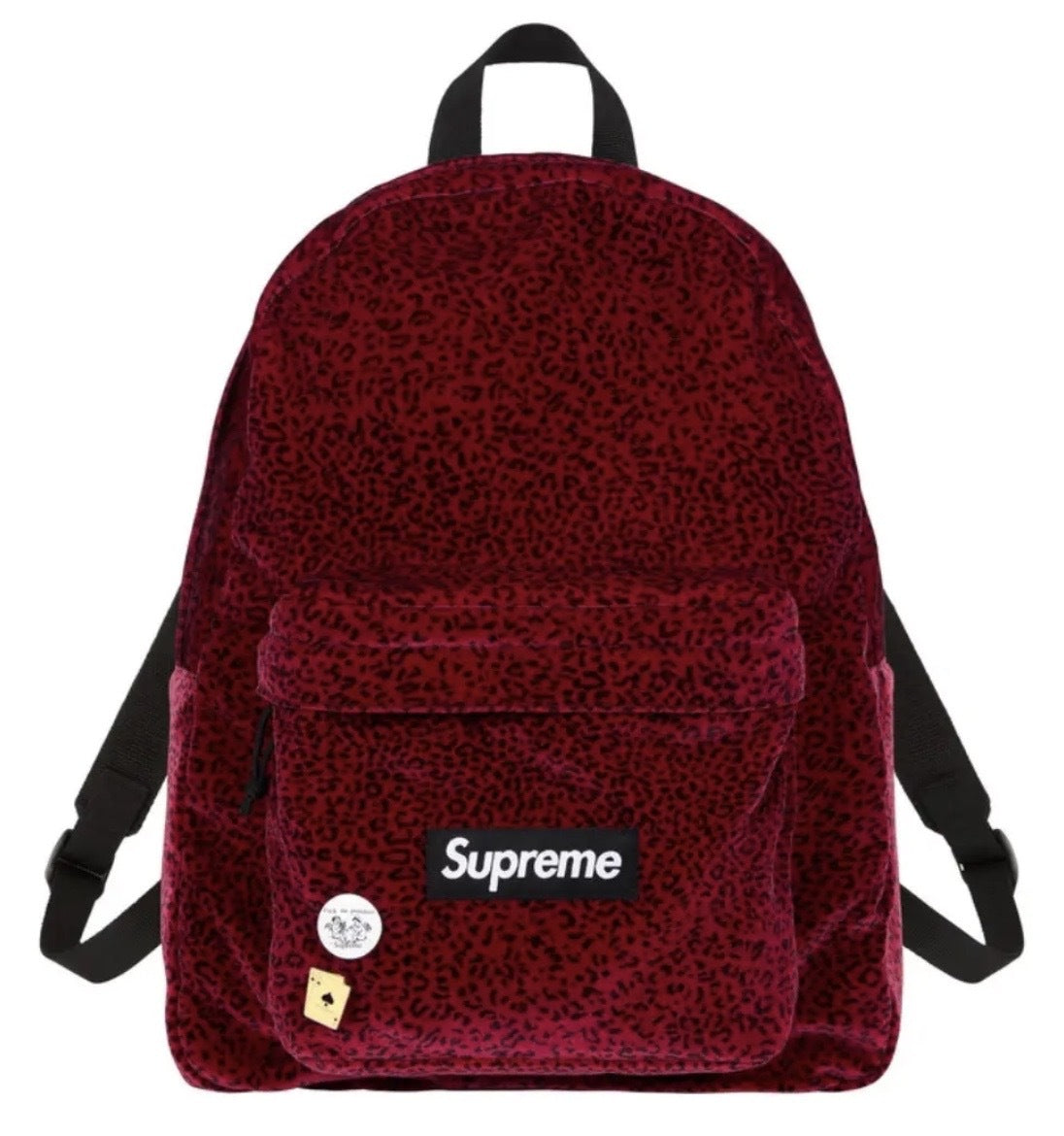 Supreme Velvet Backpack Red Leopard