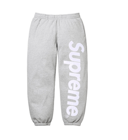 Supreme Satin Appliqué Sweatpant (FW25) Heather Grey