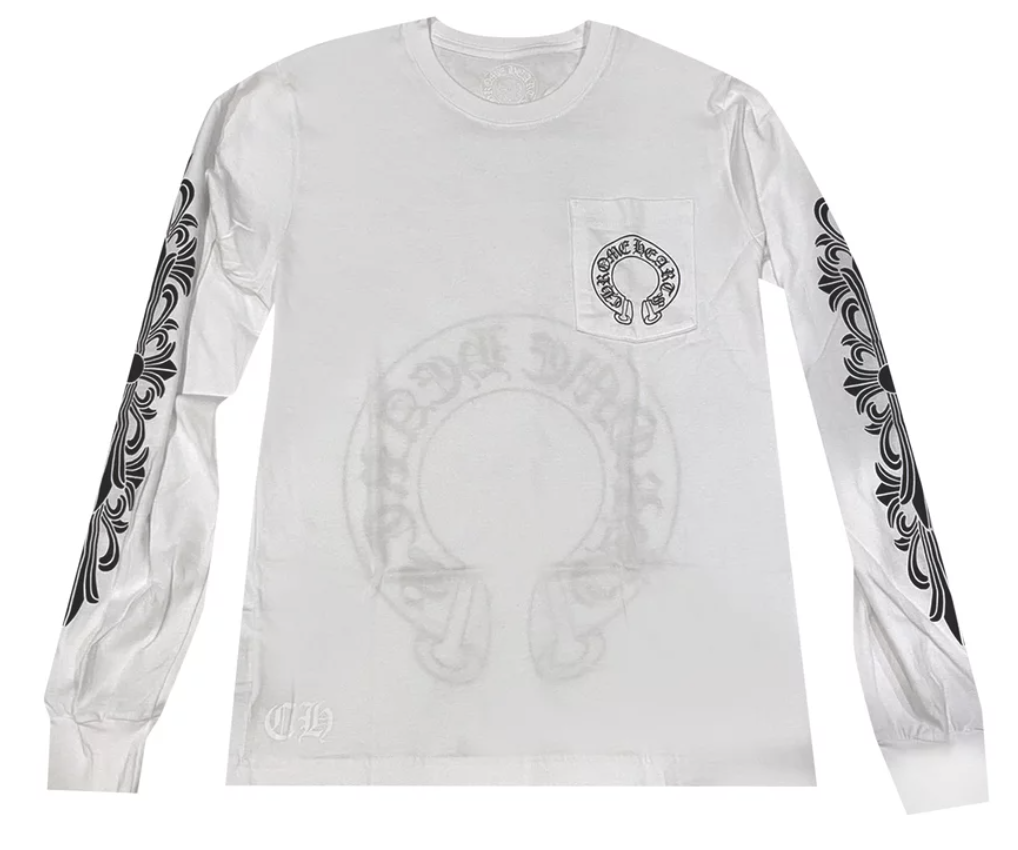 Chrome Hearts F*CK YOU Horseshoe White L/S