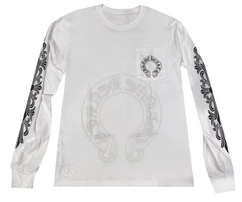 Chrome Hearts F*CK YOU Horseshoe White L/S