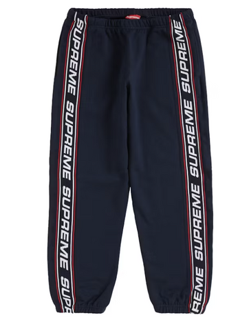 Supreme Text Rib Sweatpant Navy Pre-Owned