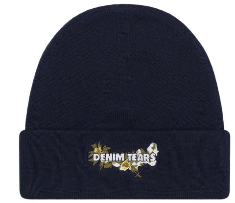 Denim Tears Floral Beanie 'Navy'