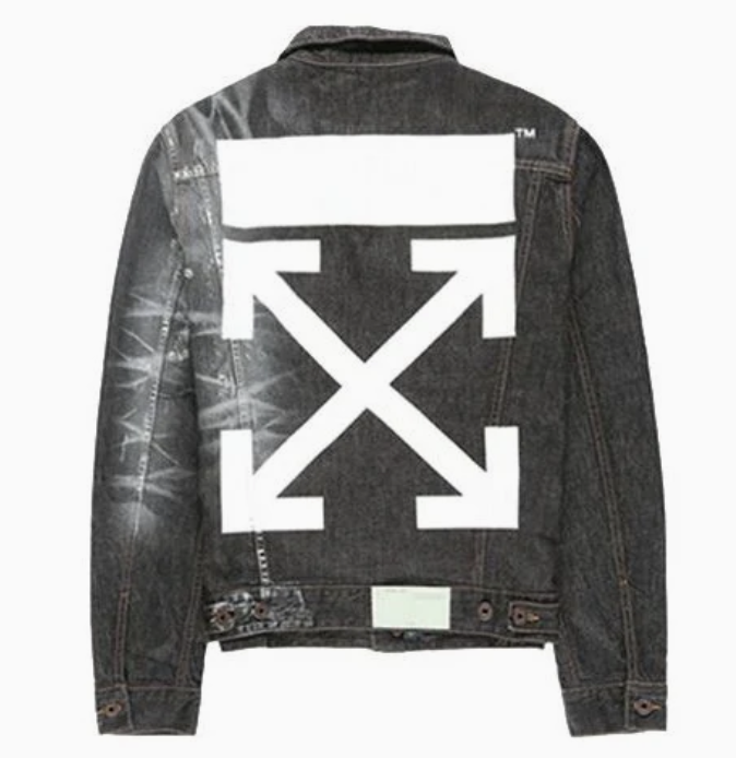 OFF-WHITE Arrows Slim Denim Black Jacket