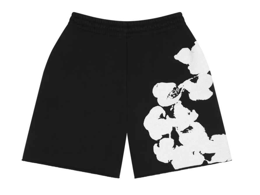 Denim Tears Biggie Cotton Wreath Sweat Shorts Black