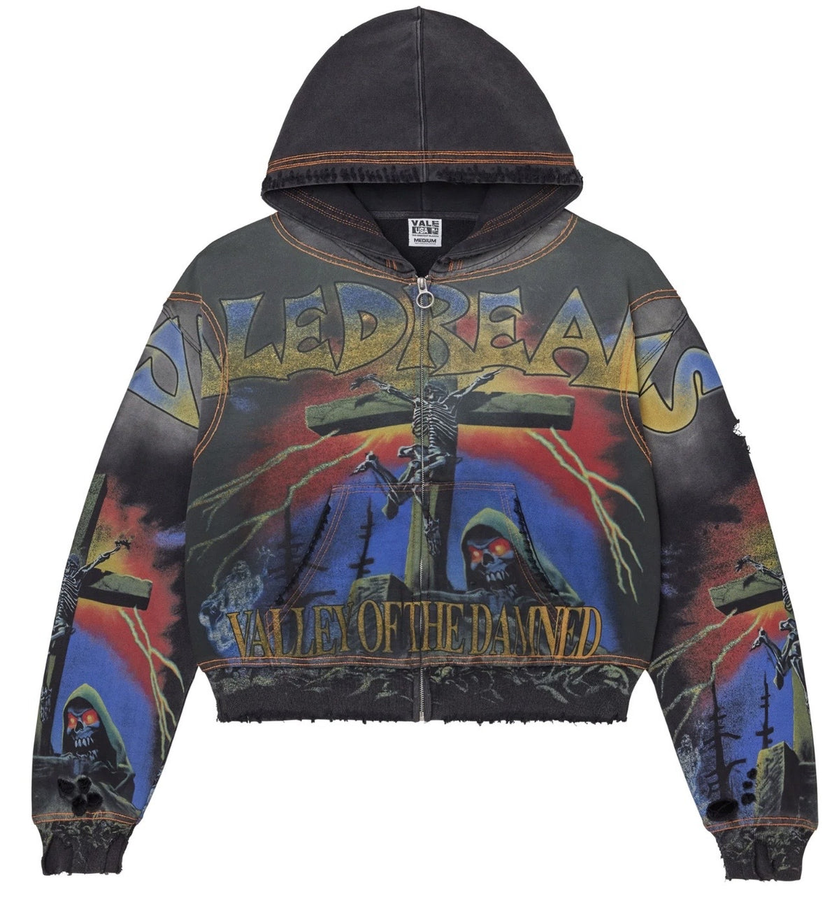 VALE FOREVER DAMNED BIG ZIP UP