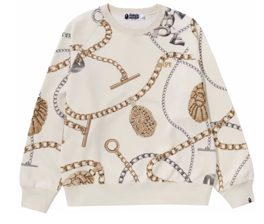 BAPE Jewels Ivory Crewneck