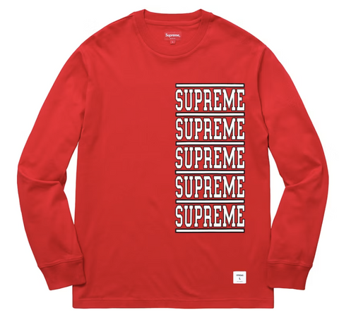 Supreme Stacked L/S Top Red Pre-Owned