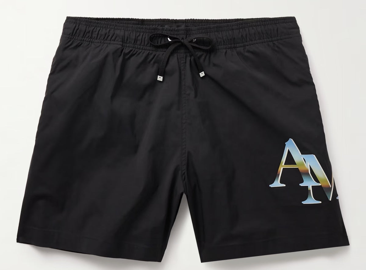AMIRI Side Logo Black Swim Shorts