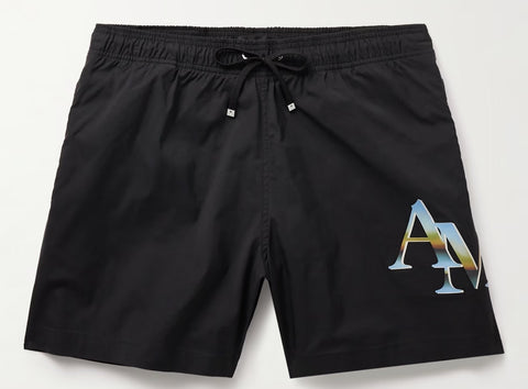 AMIRI Side Logo Black Swim Shorts