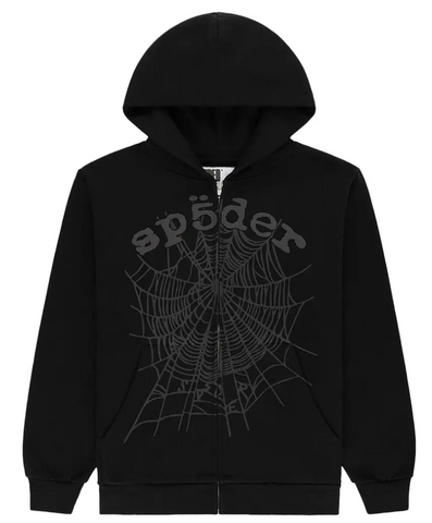 Sp5der OG Web V2 Phantom Zip Up 'Black