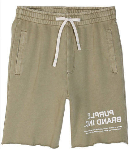 Purple Brand Logo Print Track Shorts Green