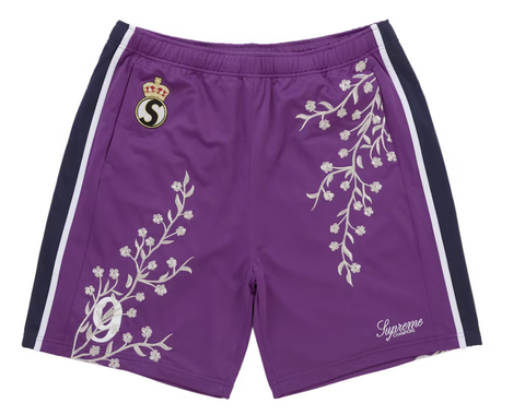Supreme Floral Soccer Short Purple