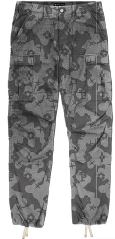 Purple Brand P503 Camouflage Print Cargo Black Pants