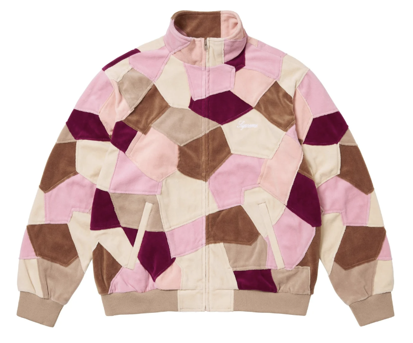 Supreme Patchwork Velour Track Jacket