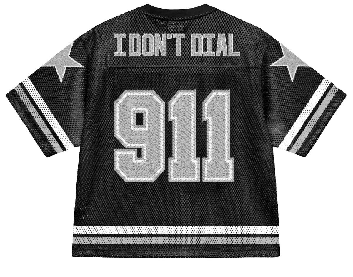 Bravest Studios Black 911 Football Jersey