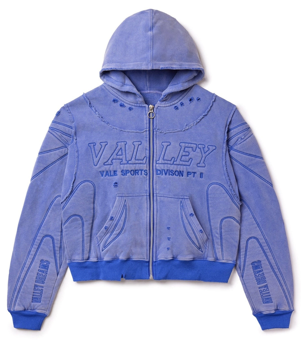 VALE FOREVER BLUE ARMOR ZIP UP HOODIE