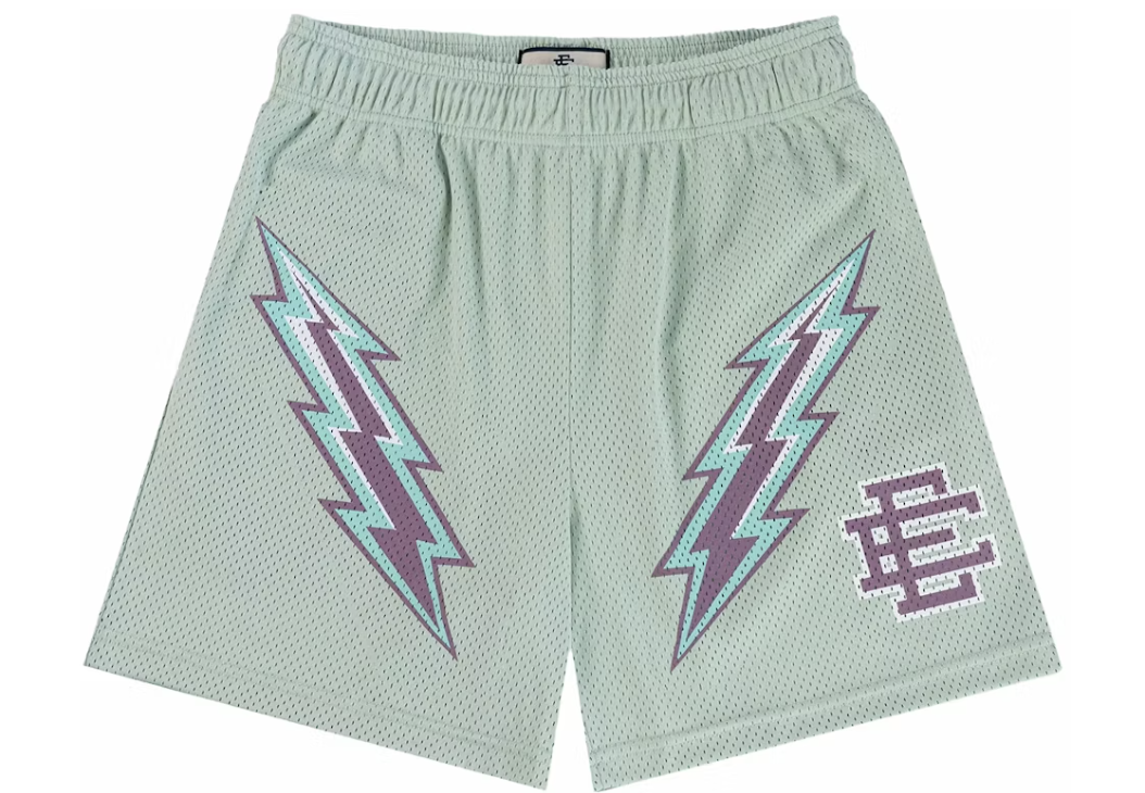 Eric Emanuel EE Short Silt Green/Purple Bolt