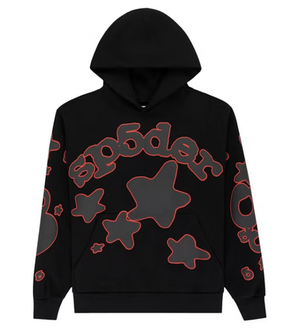 Sp5der Beluga Outline Hoodie Black