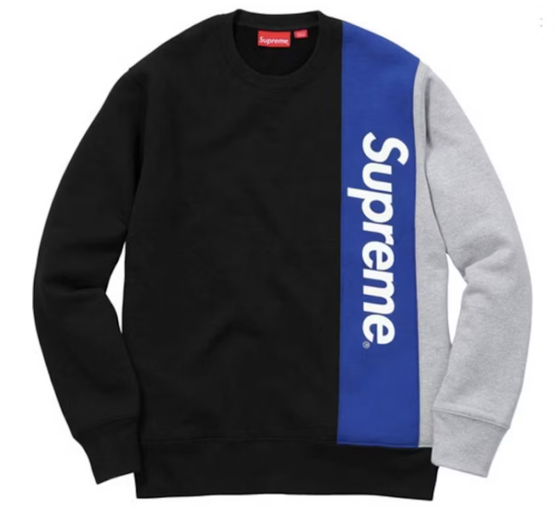 Supreme Panelled Crewneck Black Pre-Owned