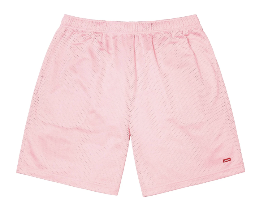 Supreme Small Box Baggy Mesh Short Pink