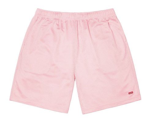 Supreme Small Box Baggy Mesh Short Pink