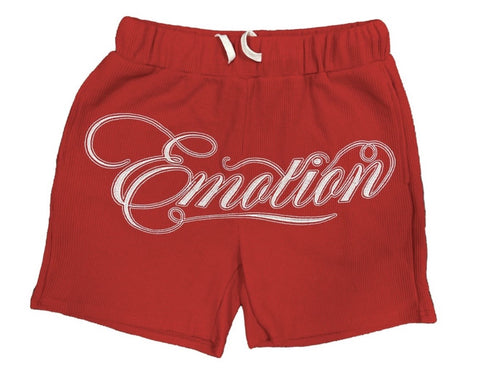 Mixed Emotion Red Signature Shorts