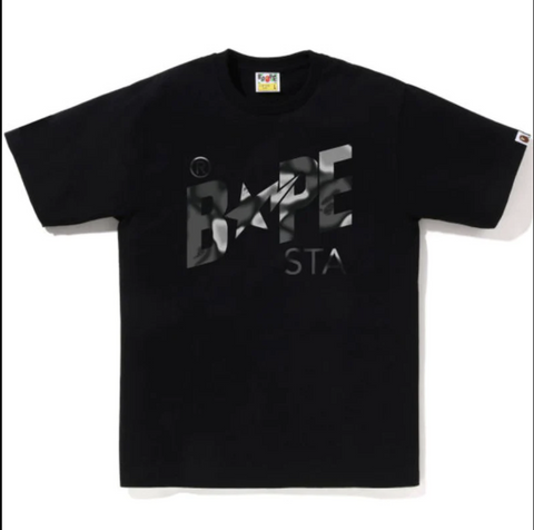 BAPE Liquid Camo Bape Sta Logo Black Tee