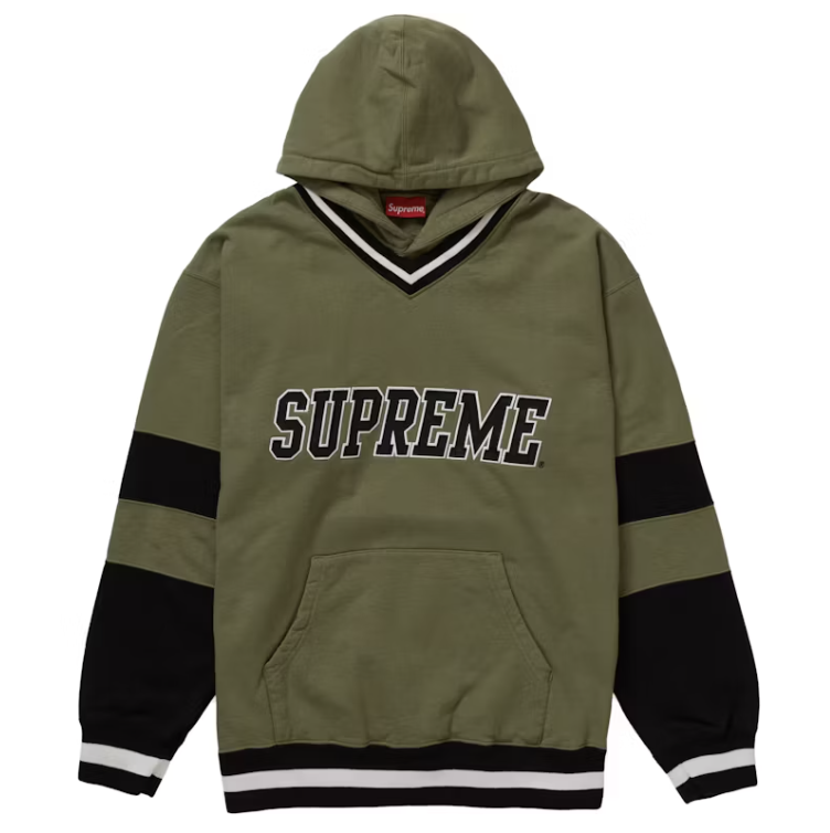 Supreme Olive Hockey hoodie Pre-Owned