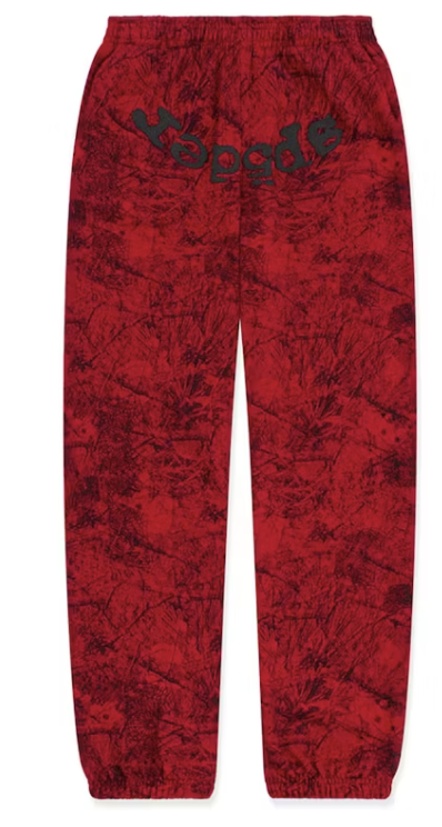 Sp5der OG Tree Camo Sweatpant Red