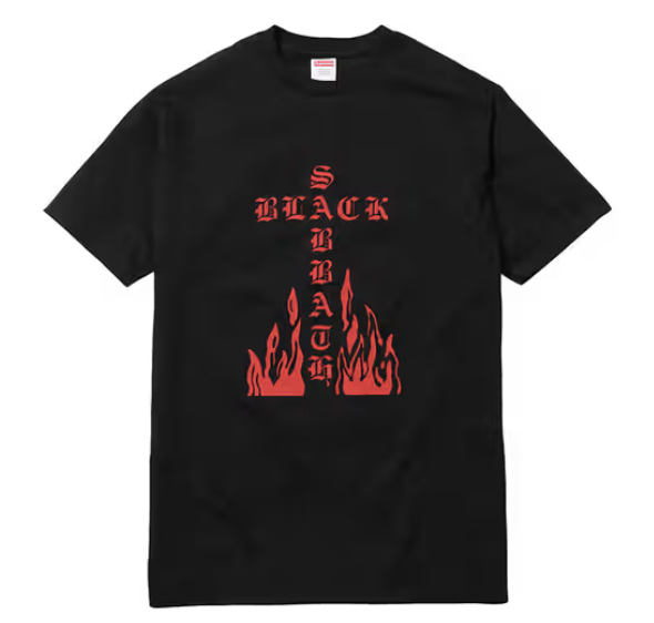 Supreme Black Sabbath Black Tee Pre-Owned