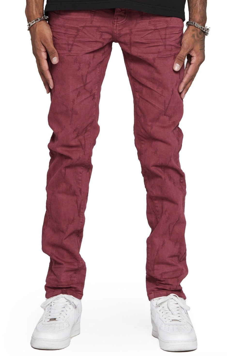 Valabasas “VLOVE” BURGUNDY SKINNY JEAN