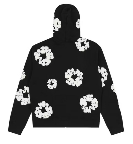 Denim Tears Cotton Wreath Zip Hoodie Black