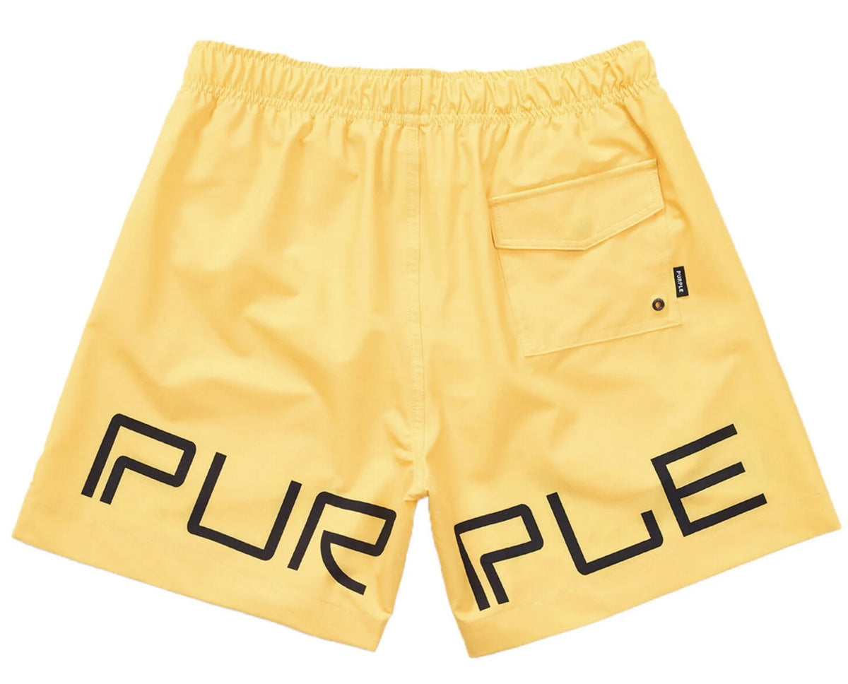 Purple Brand All Around Yellow Shorts