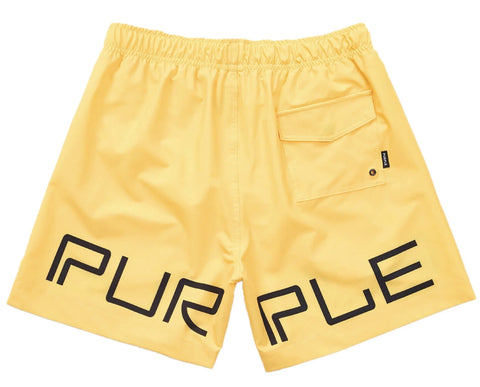 Purple Brand All Around Yellow Shorts