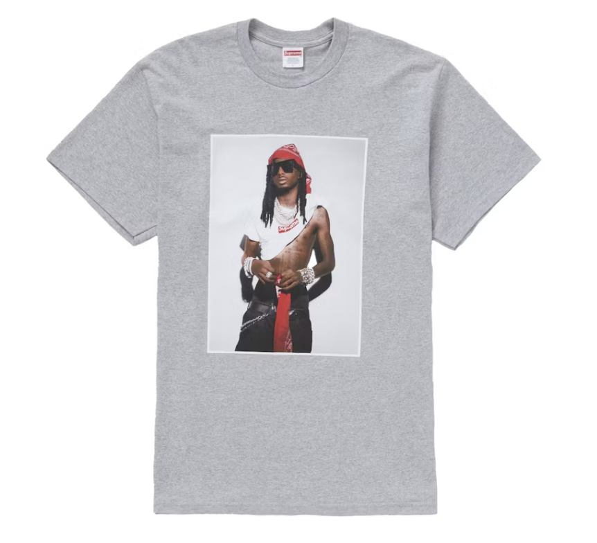 Supreme Playboi Carti Tee Heather Grey