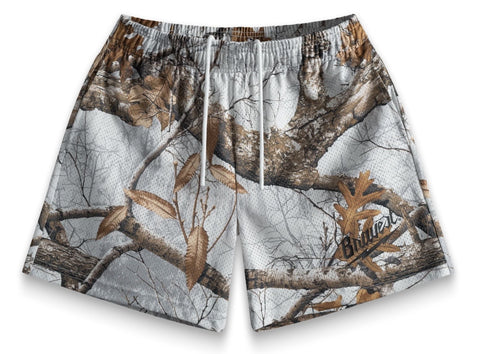Bravest Studios White Realtree Mesh Shorts