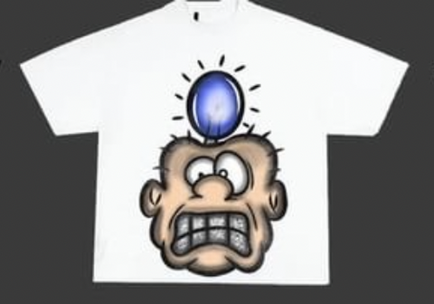 Surrealism Cropped Tee Navy