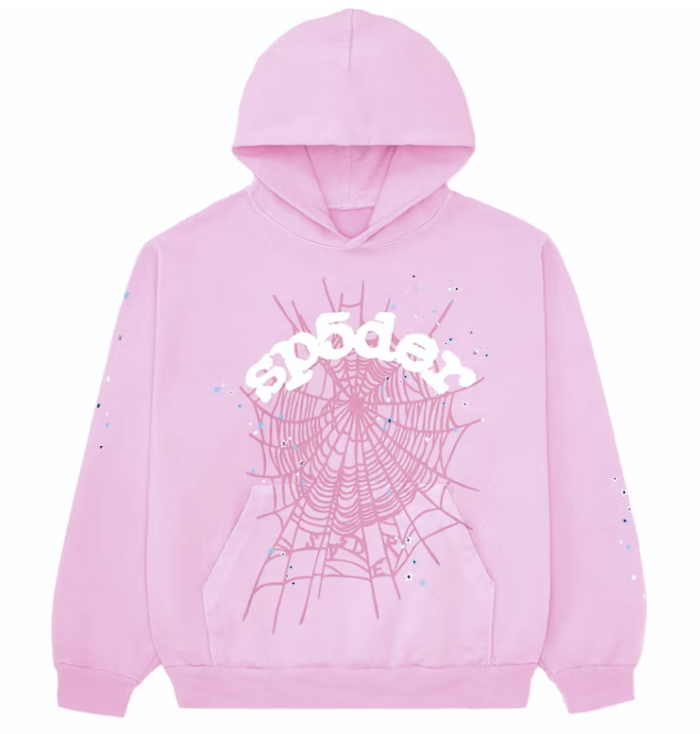 Sp5der OG Web Hoodie Pink