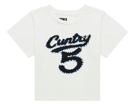 Sp5der Cuntry 5 Baby Tee White
