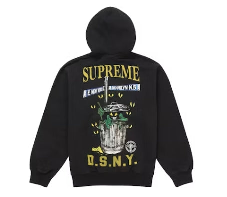 Supreme DSNY Zip Up Hooded Sweatshirt Black
