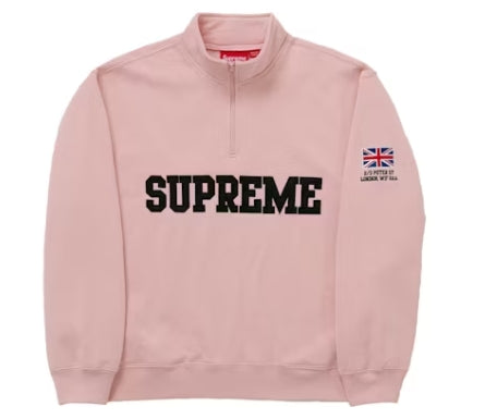 Supreme London Shop Flag Half Zip Pullover Pink