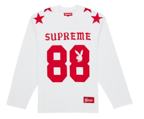 Supreme Playboy L/S Football Top White